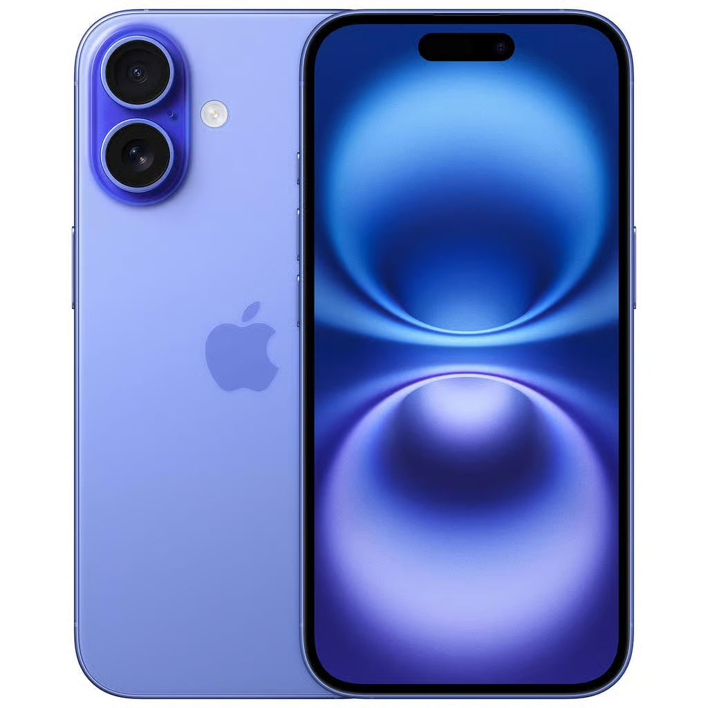 iPhone 16 ultramarine front back